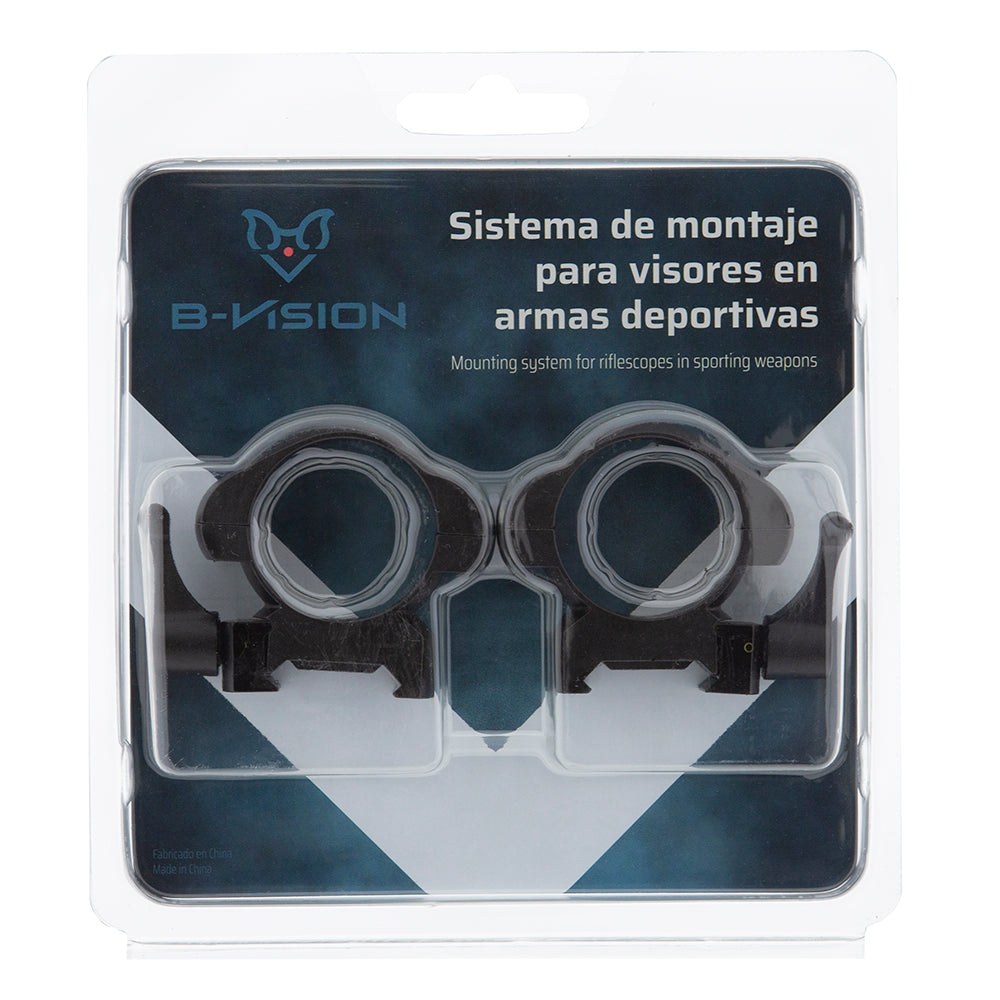 Anillas desmontables de acero 2 tornillos 1″ (25,4 mm) B-Vision Weaver y Picatinny