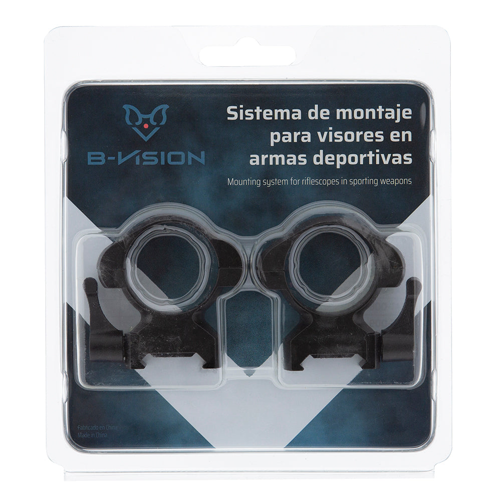 Anillas desmontables de acero 2 tornillos 1″ (25,4 mm) B-Vision Weaver y Picatinny