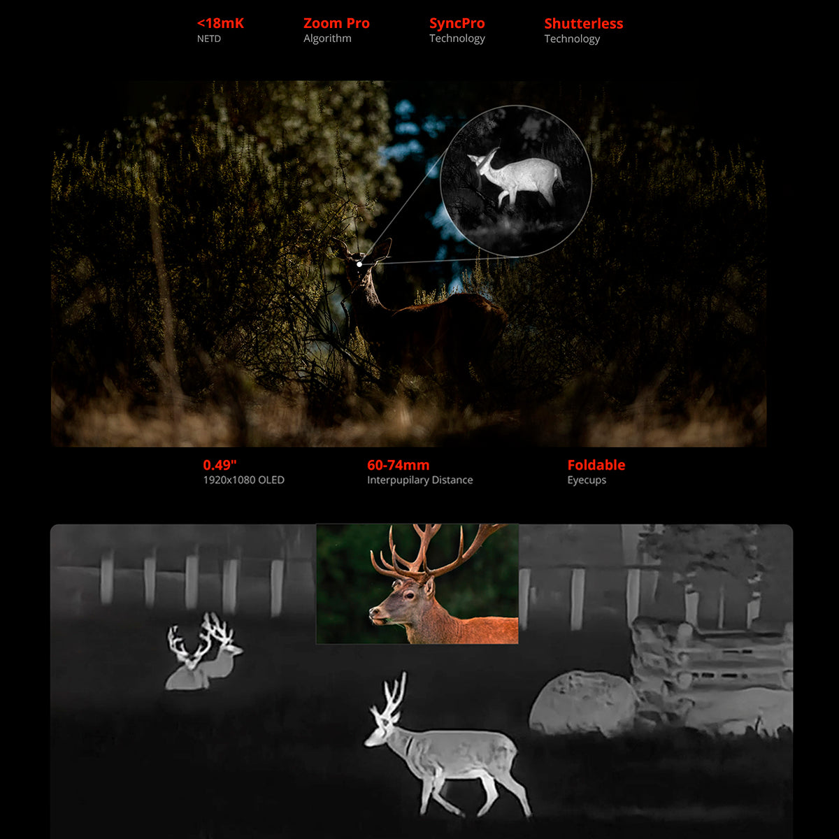 Binocular Multiespectro térmicos con telémetro Hikmicro Habrok 4K HE25L 2.0 + IR 850 940 nm