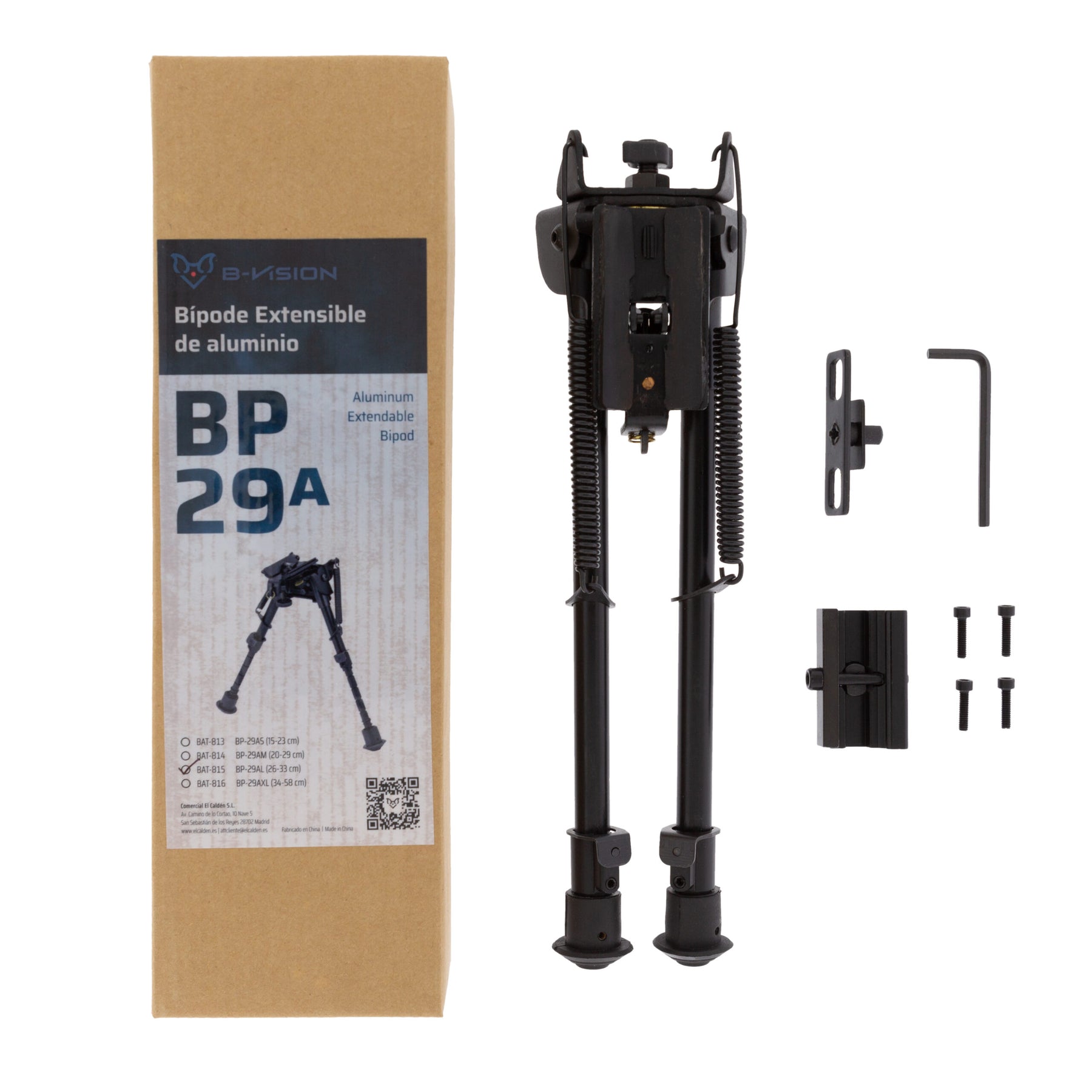 Bípode B-Vision extensible BP-29AL 26-33 cm
