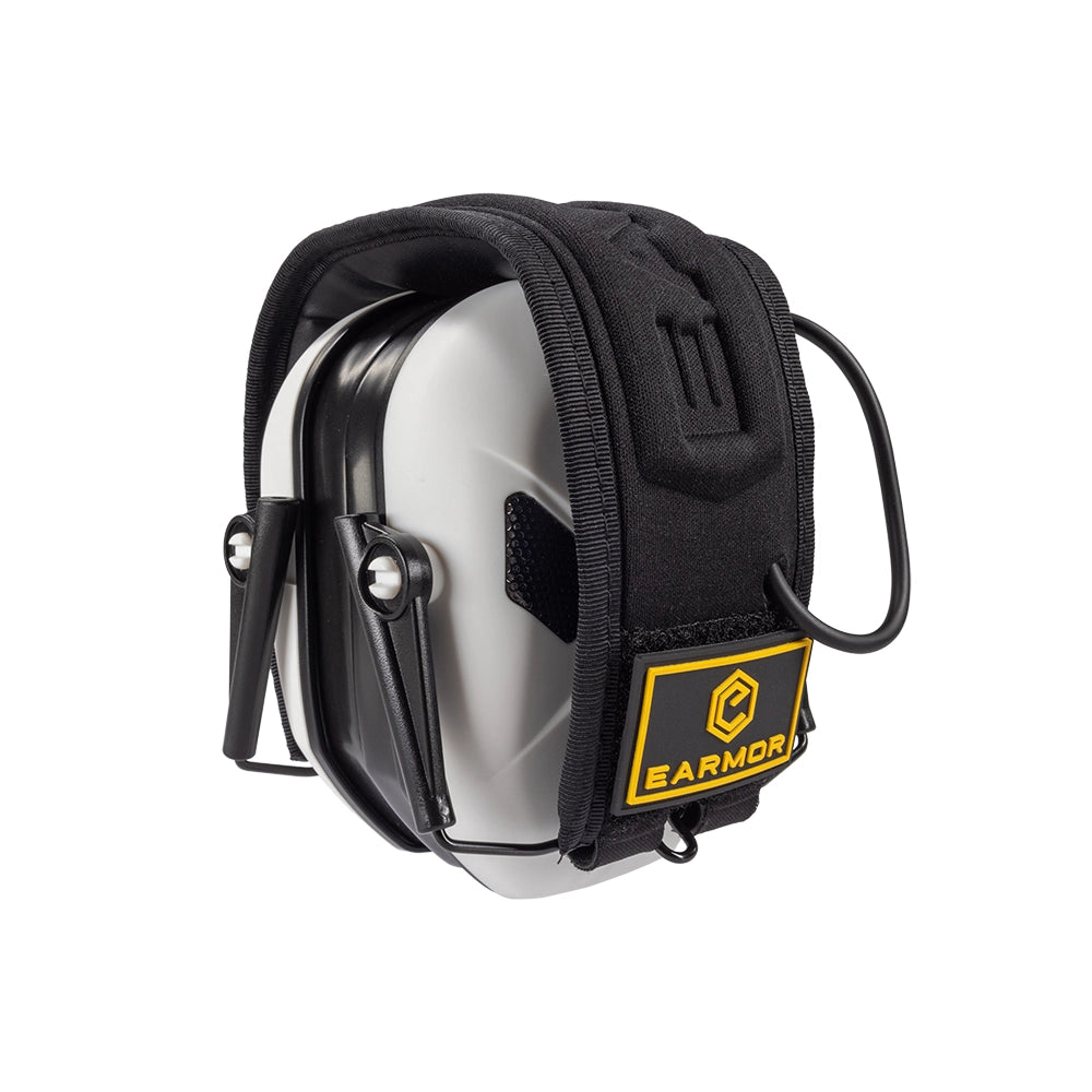 Cascos protección auditiva electrónica Earmor M300X Blanco imagen plegados