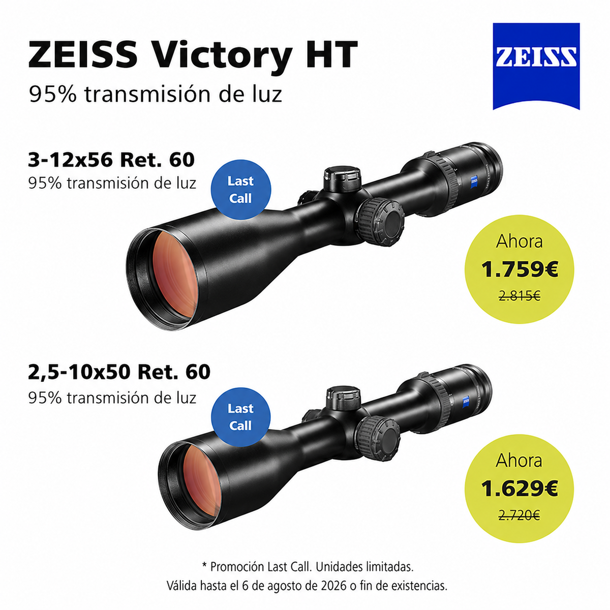 ZEISS Victory HT T* Viseira Luminosa