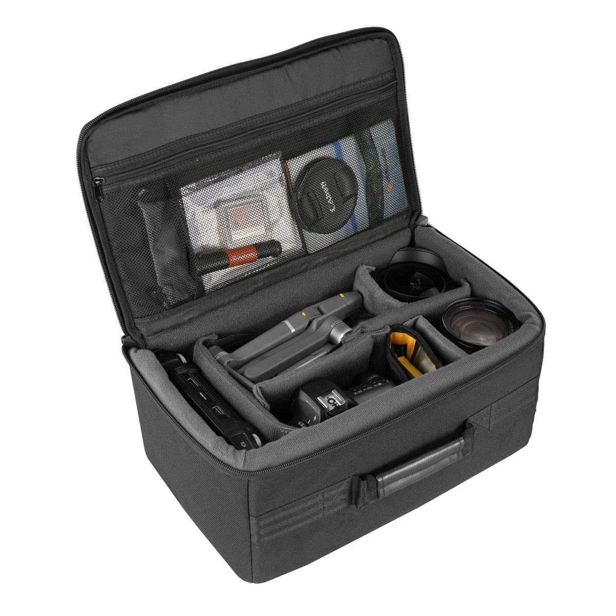 Maleta Blanda Vanguard Divider Bag 37 con equipo fotográfico
