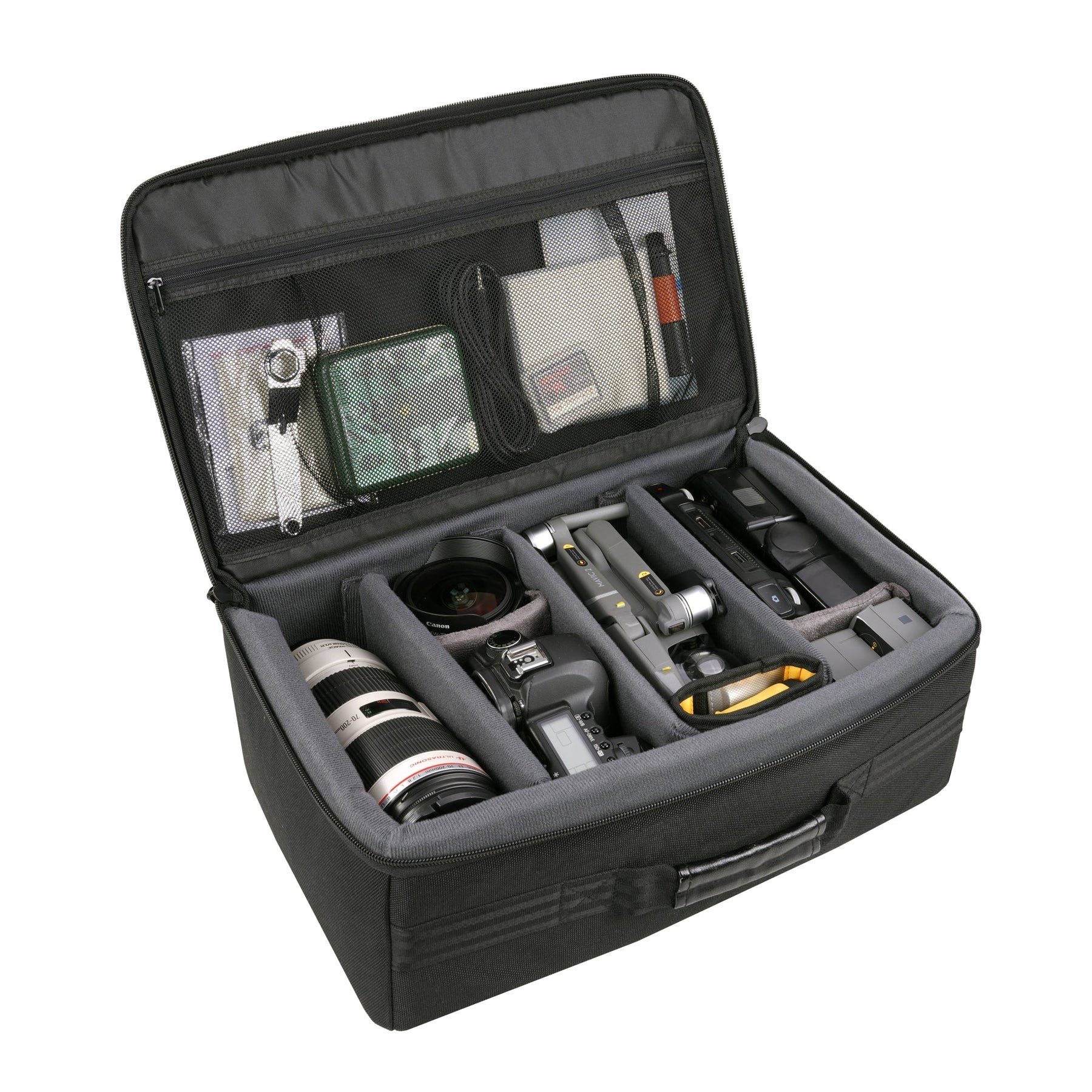 Maleta Blanda Vanguard Divider Bag 40 con equipo fotográfico