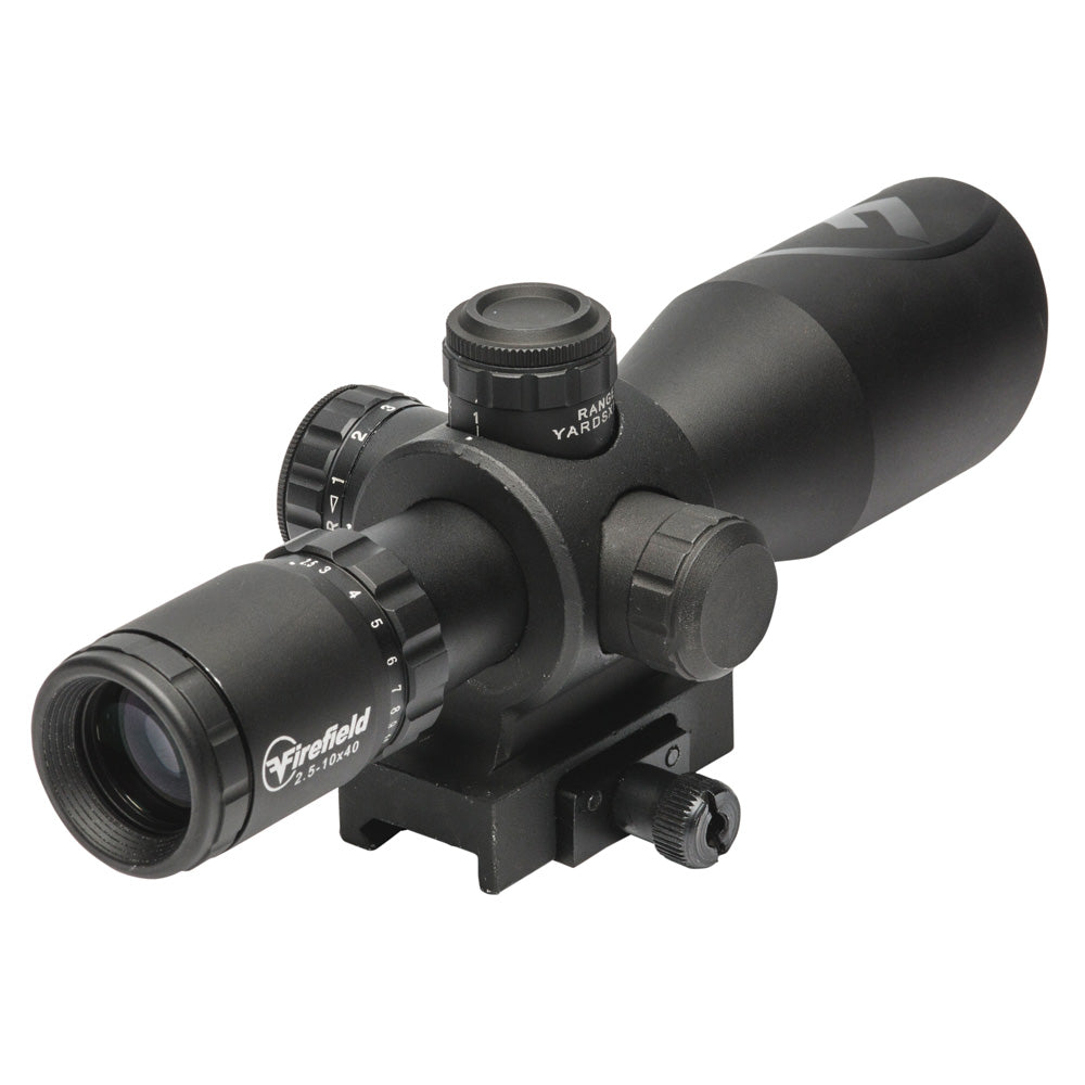 Visor Firefield Barrage 2,5-10x40 con láser rojo, vista del producto