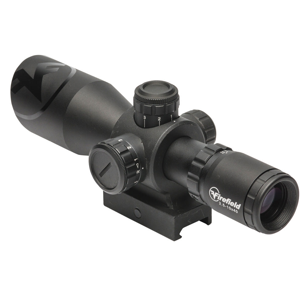Visor Firefield Barrage 2,5-10x40 con láser rojo, vista del producto