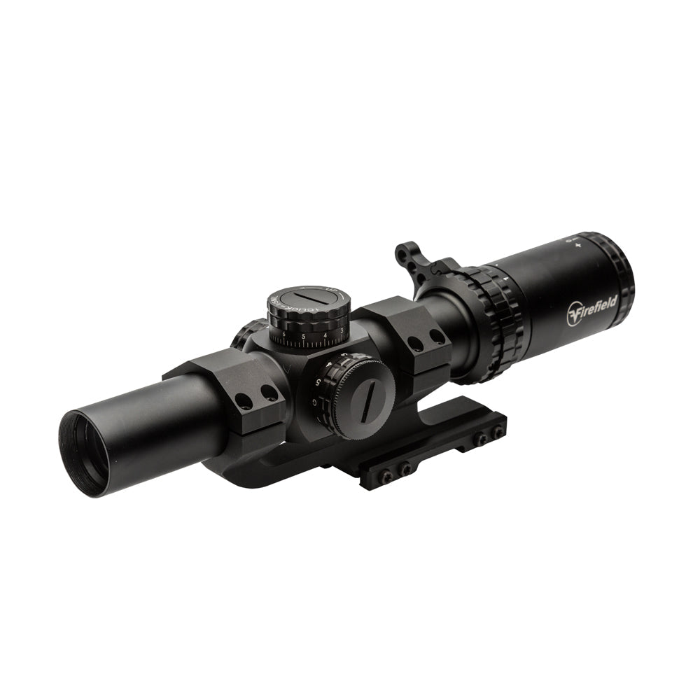 Visor Firefield RapidStrike 1-6x24 con montura cantilever, vista del producto