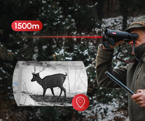 Prismático térmico GUIDE TN650L 2.0 con telémetro láser