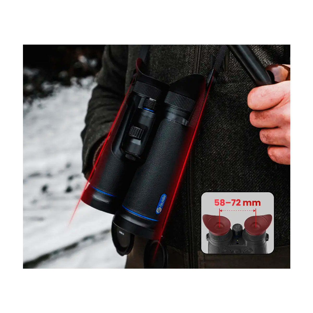 Binoculares digitales GUIDE DN70L 2.0 con telémetro láser