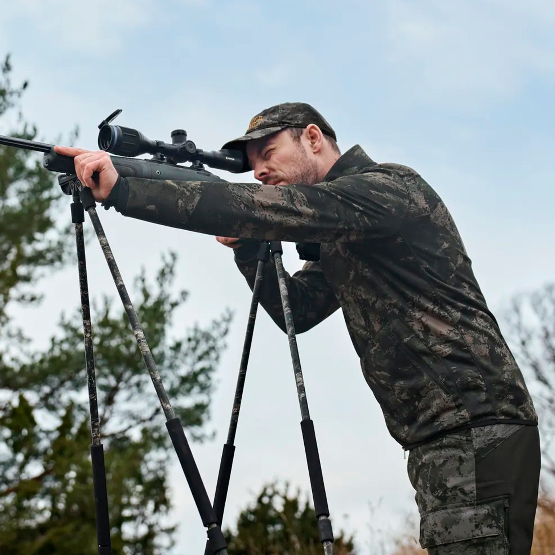 Chaqueta polar HÄRKILA Noctyx Camo Full Zip Fleece