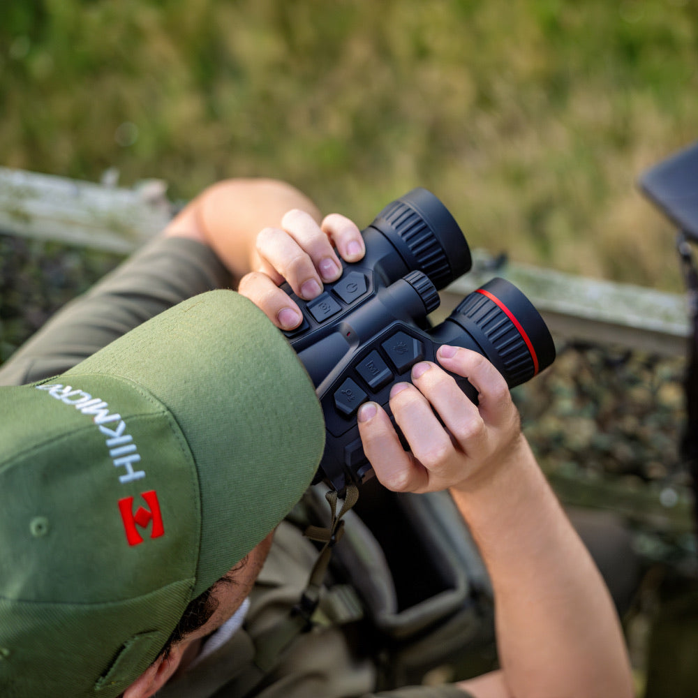 Binocular Multiespectro térmico con telémetro Hikmicro Habrok 4K HX60LS + IR 850 / 940 nm