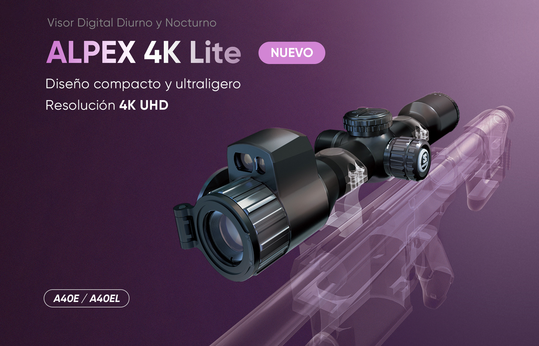 Visor nocturno diurno digital Hikmicro 4K Alpex A40EL Lite con Telémetro