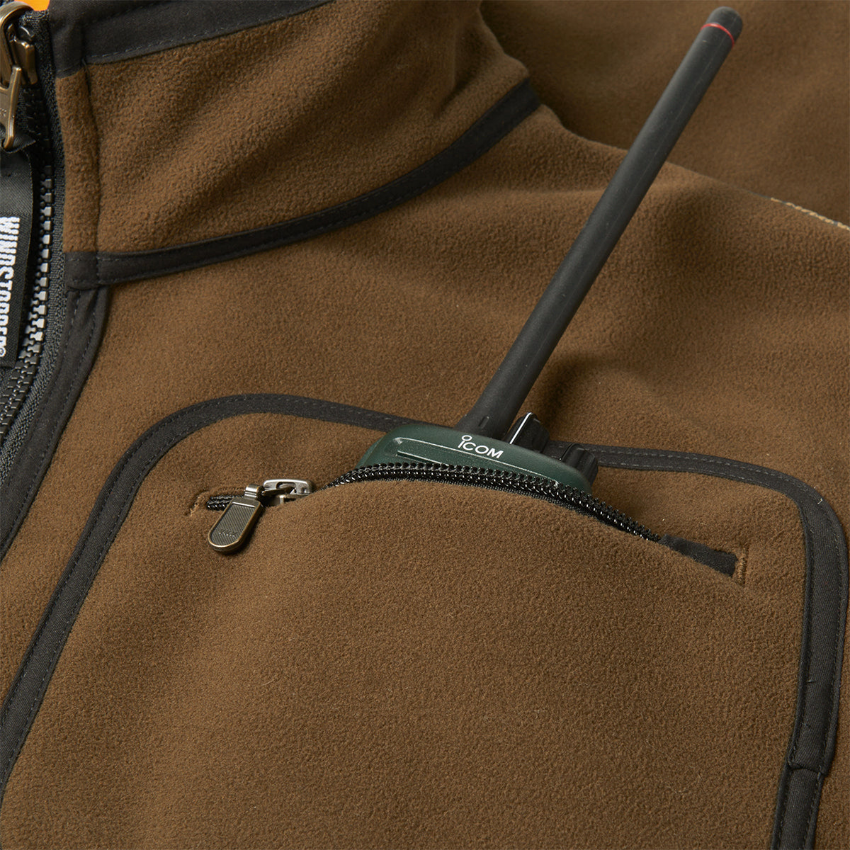 Chaqueta polar reversible Härkila Kamko con Gore-Tex y Cortavientos color verde naranja