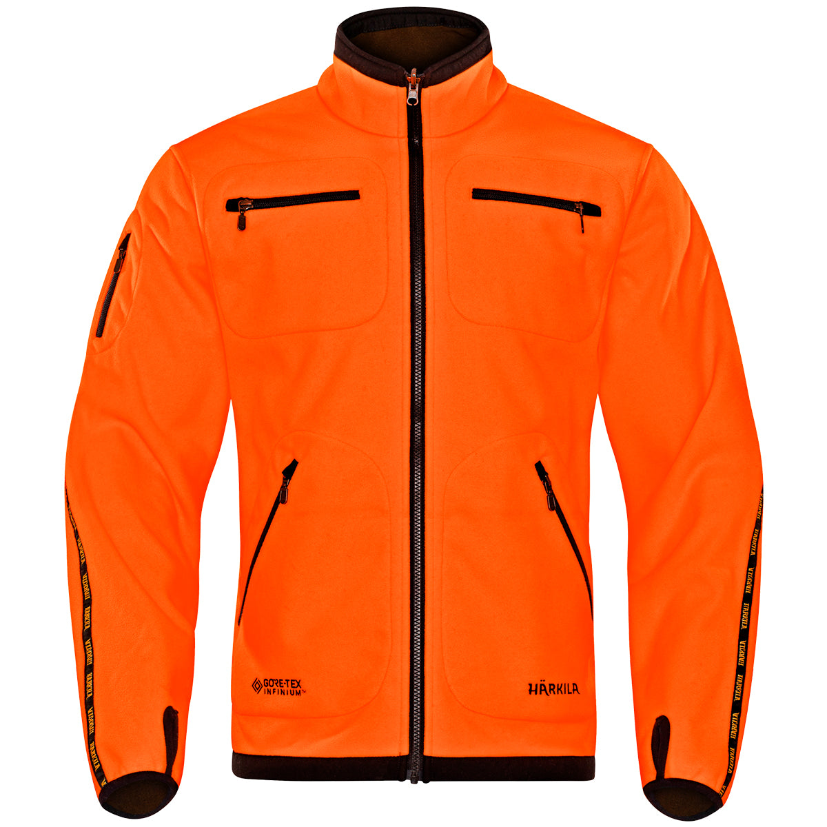 Chaqueta polar reversible Härkila Kamko con Gore-Tex y Cortavientos color verde naranja