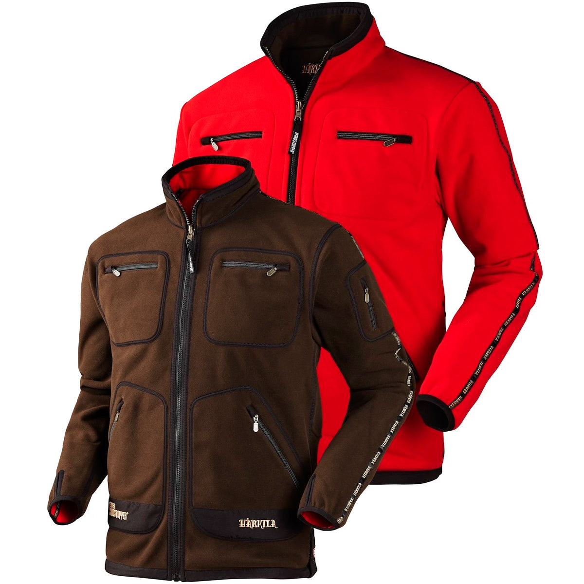 Chaqueta polar reversible Härkila Kamko con Gore-Tex y Cortavientos color marrón rojo