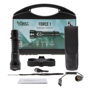 Kit de caza con Linterna LED FORCE ONE 1.000 lum B-Vision