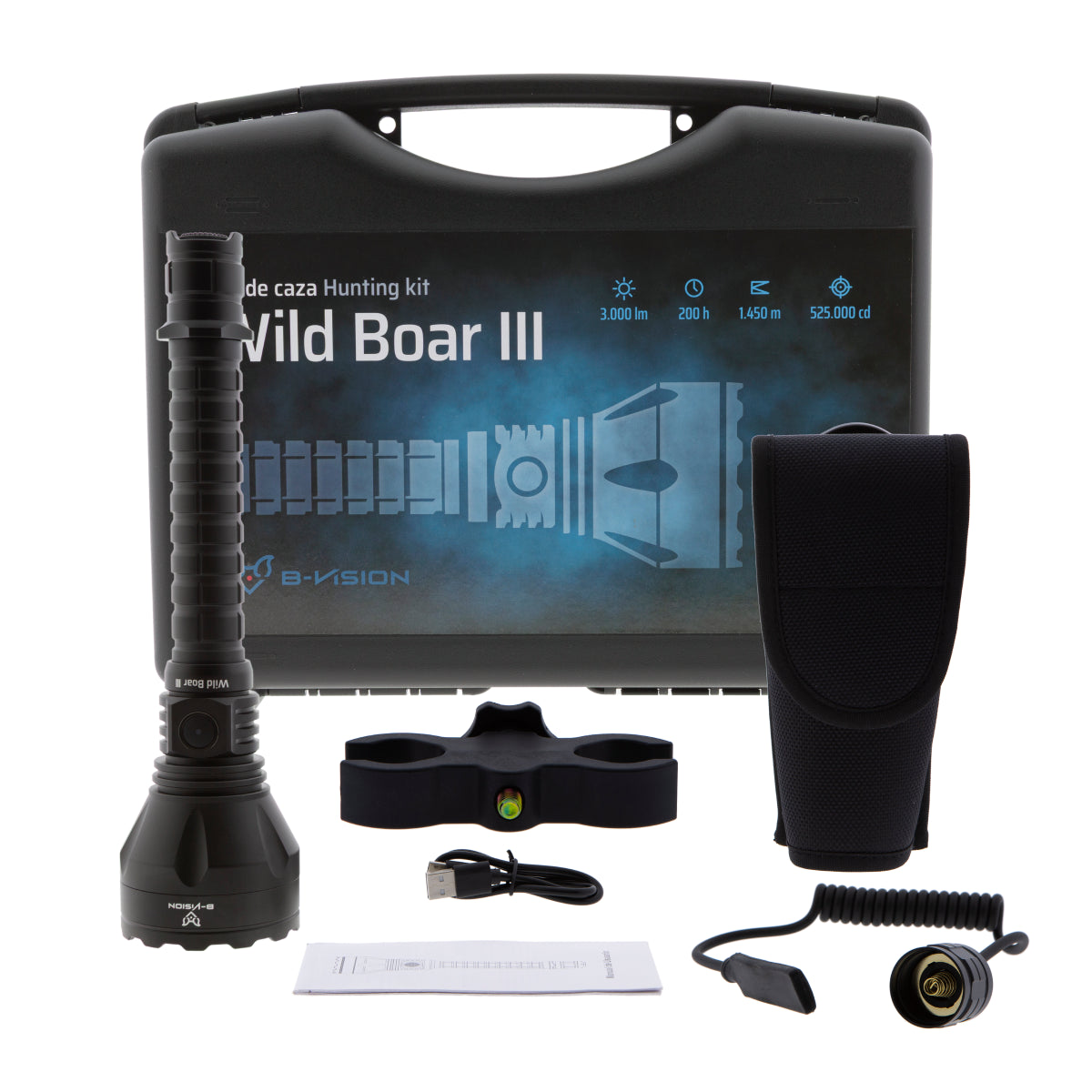 Linterna B-Vision WILD BOAR III imagen kit caza