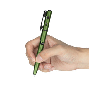 Linterna con bolígrafo Olight O'Pen 3 OD green imagen mano