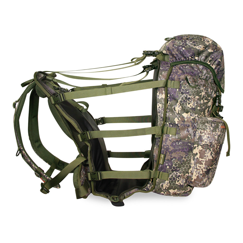 Mochila de caza porta-rifle Nature by Marsupio Suede Camo 65 litros PF Pro