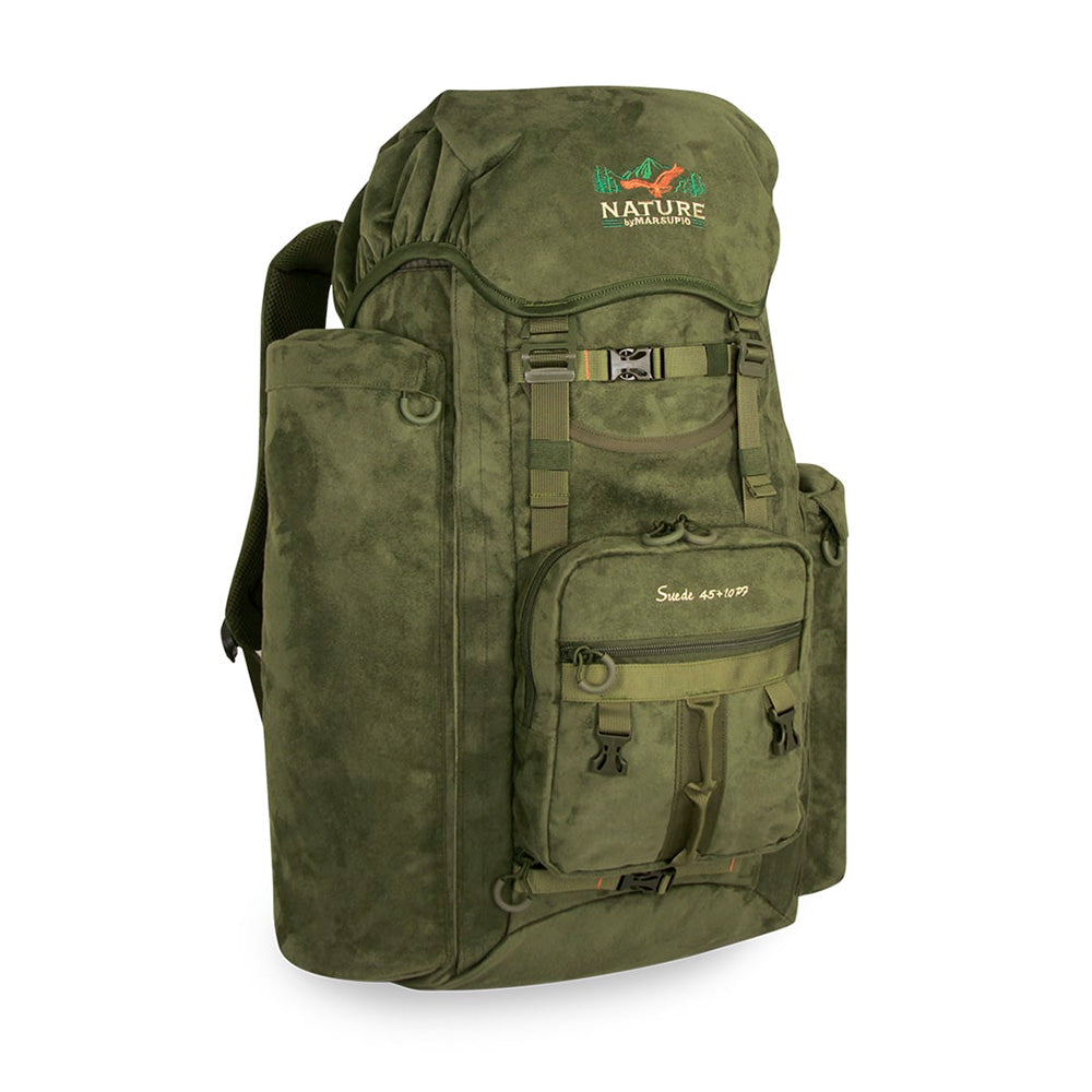 Mochila de caza porta rifle Nature by Marsupio Suede 45 + 10 Litros