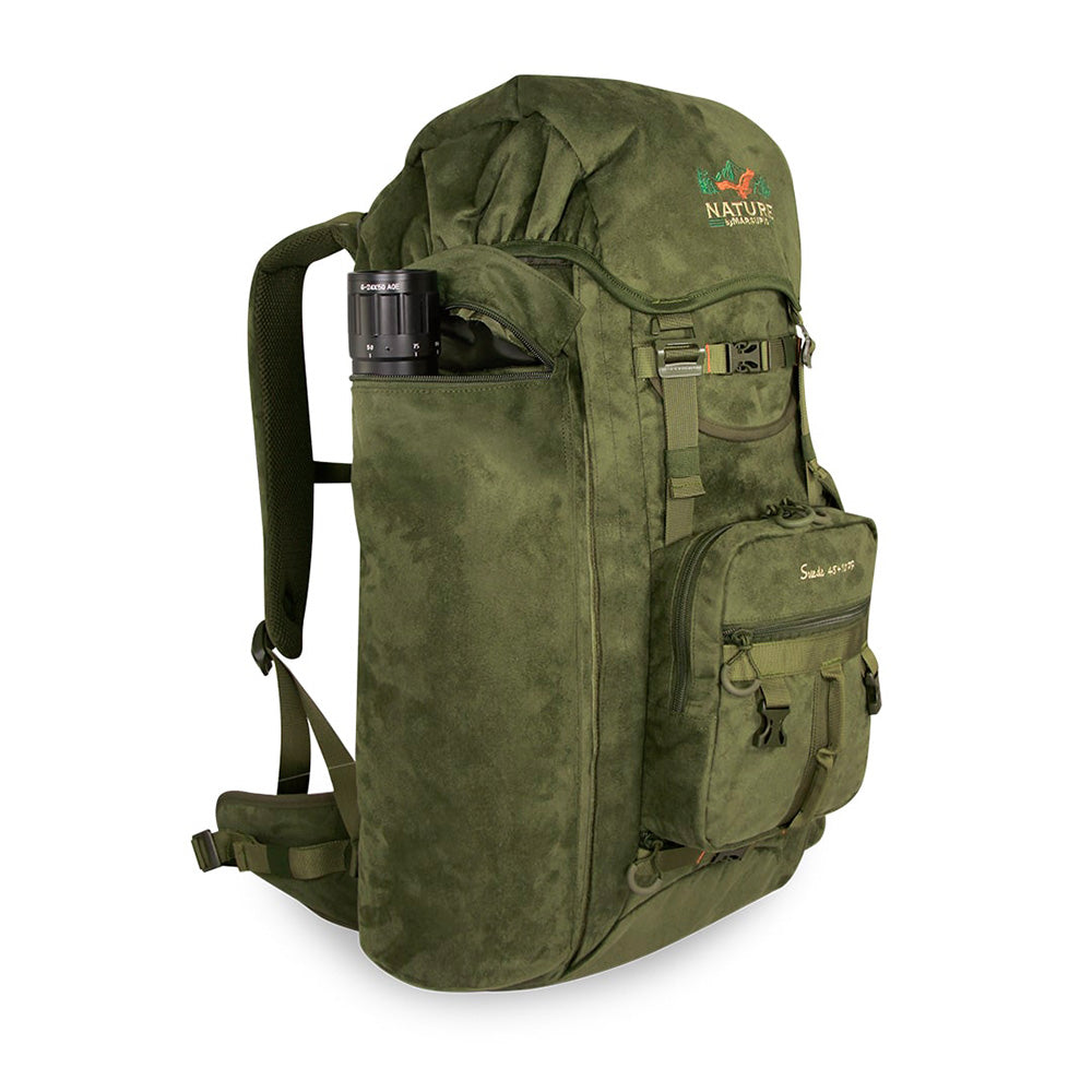 Mochila de caza porta rifle Nature by Marsupio Suede 45 + 10 Litros