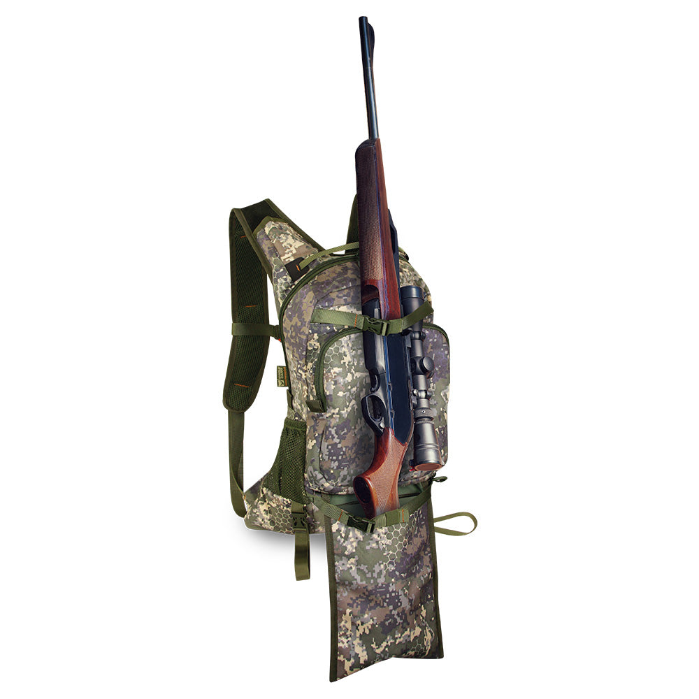 Mochila de caza porta rifle Nature by Marsupio Suede Camo 18 Litros