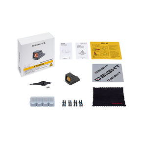 Visor de punto rojo multi-retícula OSIGHT C - 3 MOA + 32 MOA carcasa de aluminio