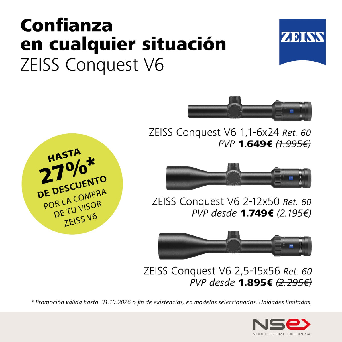 Visor ZEISS Conquest V6