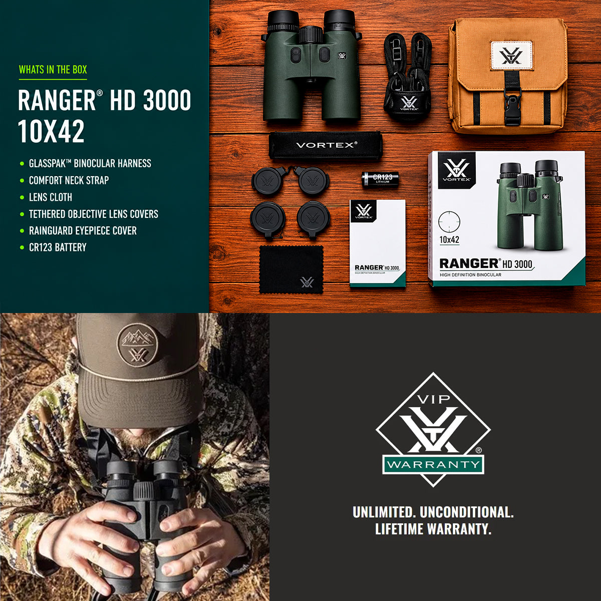 Binocular con telémetro VORTEX Ranger HD 3000 10x42