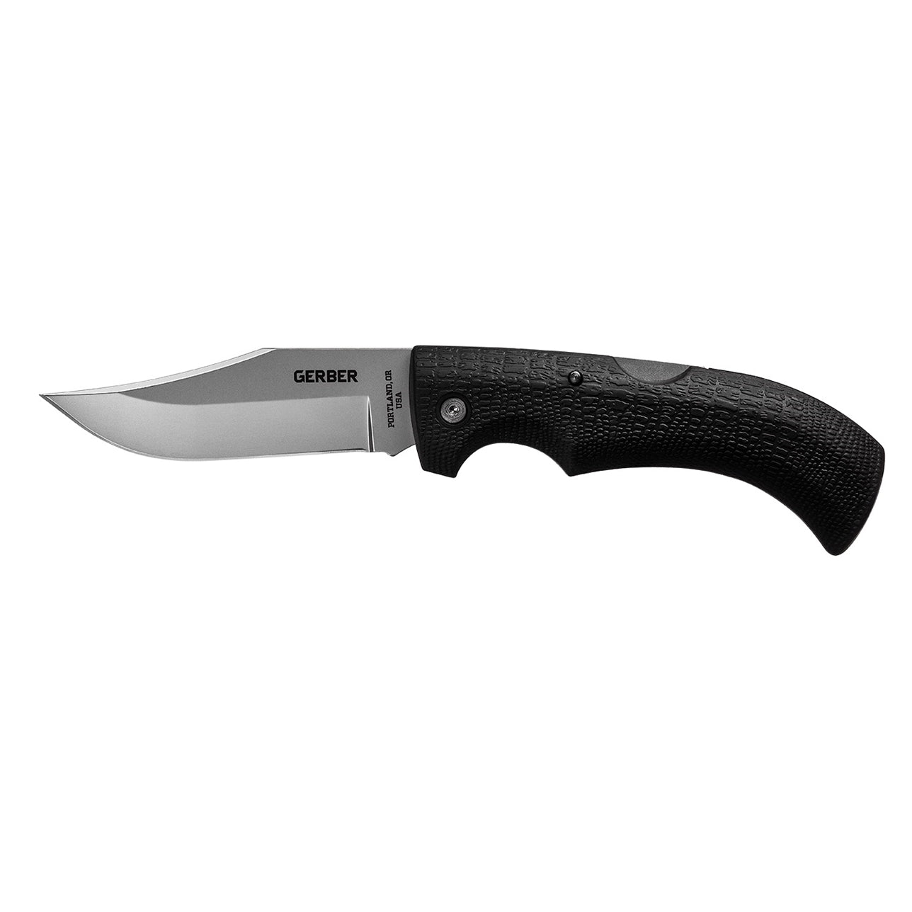 Cuchillo plegable Gator Clip Point filo liso negro GERBER