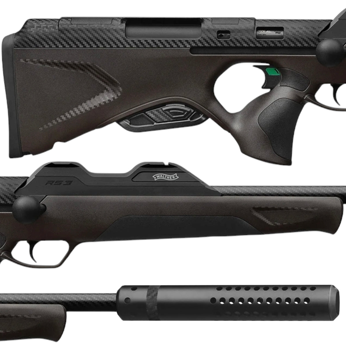 Rifle de cerrojo rectilíneo WALTHER RS3 Pro Chestnut