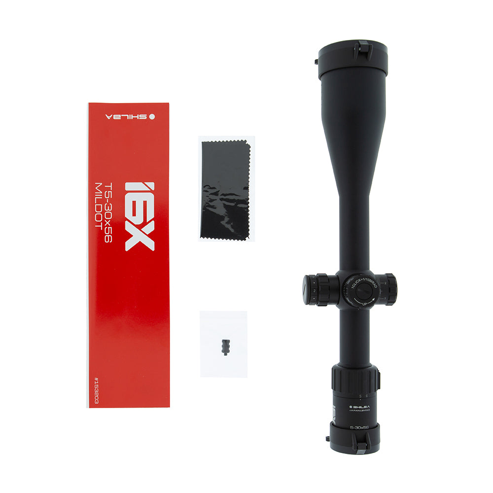 Visor Shilba i6X T 5-30x56 Retícula iluminada Mil Dot con Torretas Zero Lock