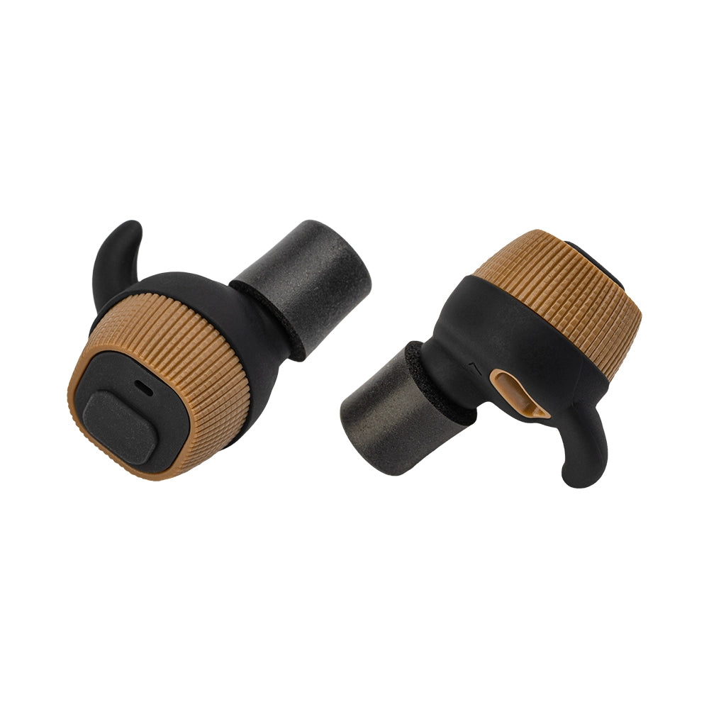 Tapones auditivos electrónicos Earmor M20 Marrón imagen par