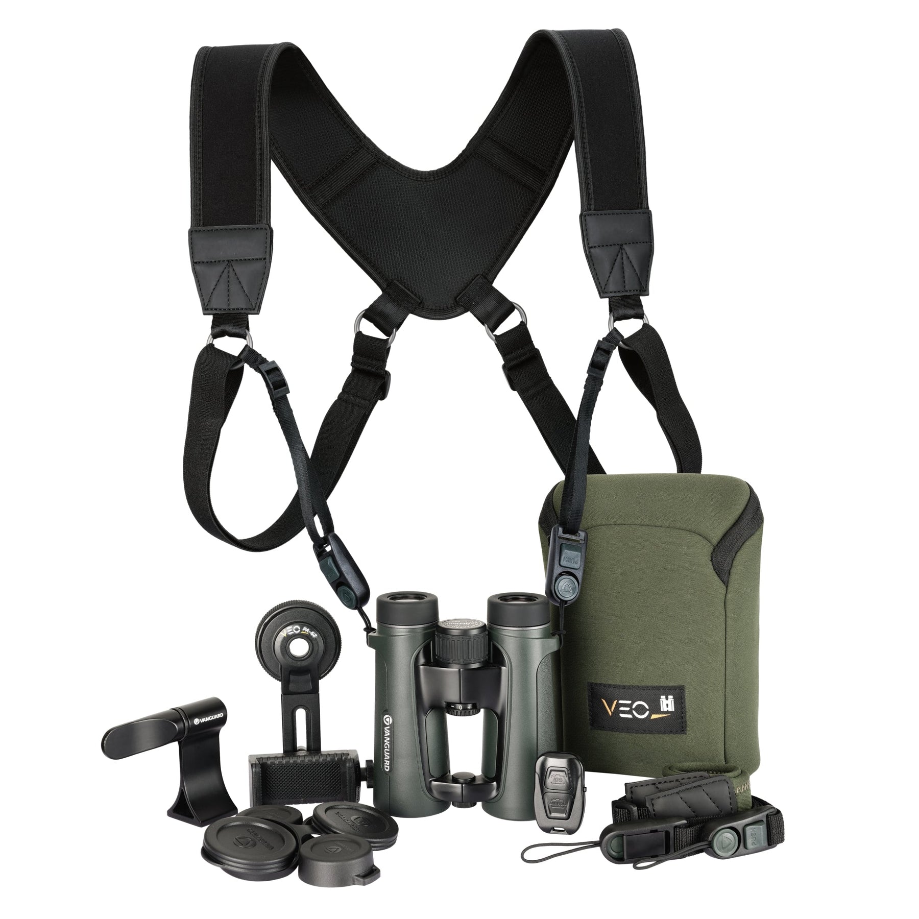 Kit de Prismáticos Veo HD IV 8x42 con arnés y adaptador digiscoping