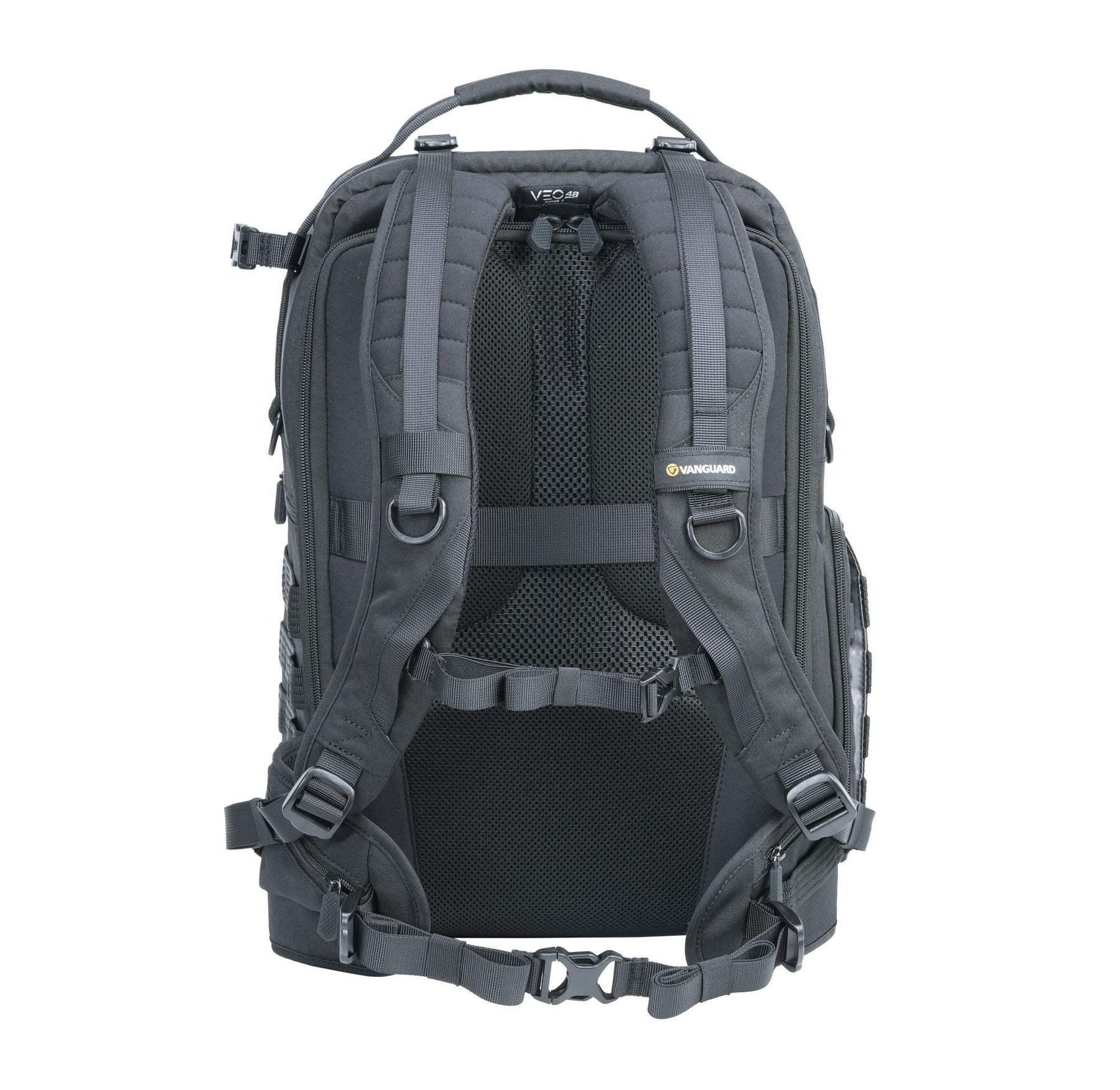 Mochila para cámara y equipo táctica Veo Range T48 BK, ángulo posterior 1