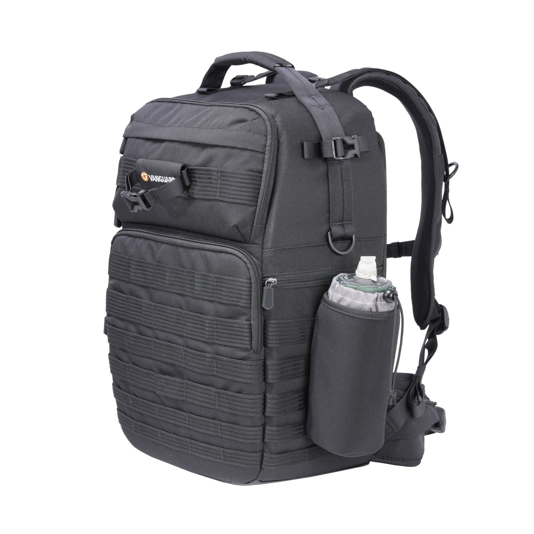 Mochila para cámara y equipo táctica Veo Range T48 BK con botella de agua