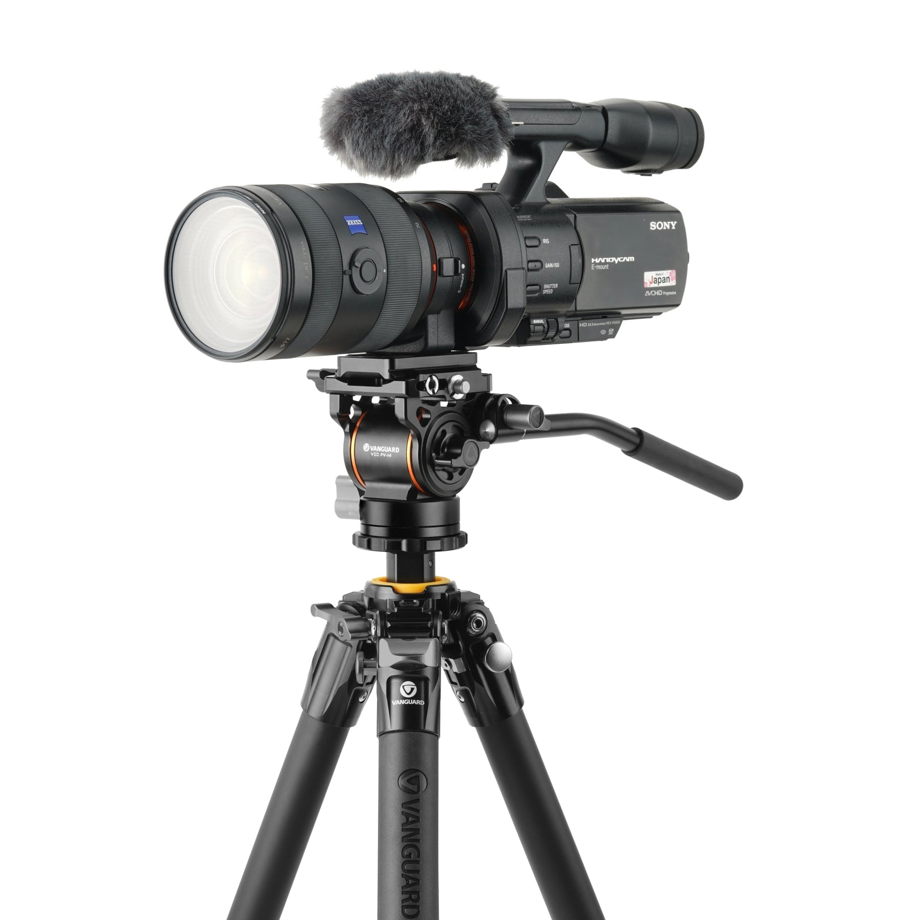 Trípode de vídeo Veo 5 264AV14 con videocámara