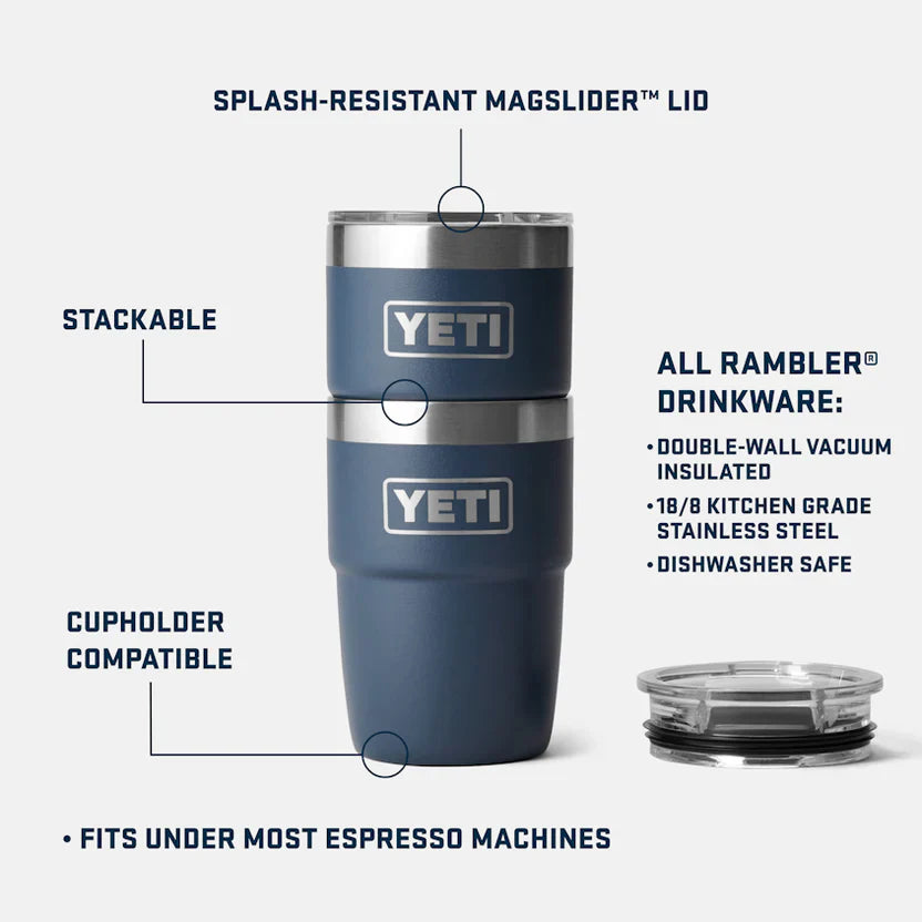 El Vaso Apilable YETI RAMBLER® con Tapa MagSlider™