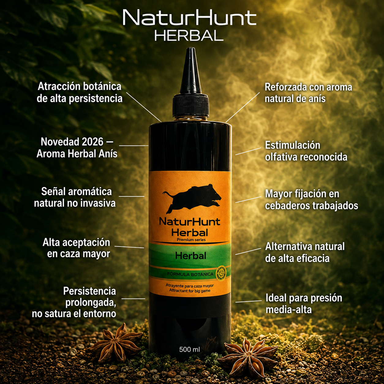 Aditivo Líquido NaturHunt Herbal 500 ml
