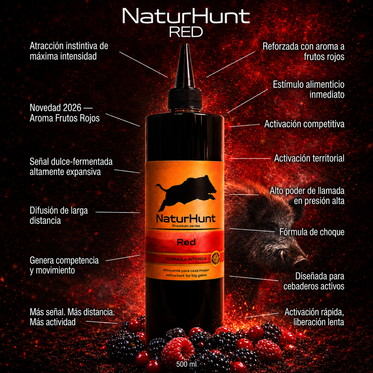 Aditivo Líquido NaturHunt Red 500 ml
