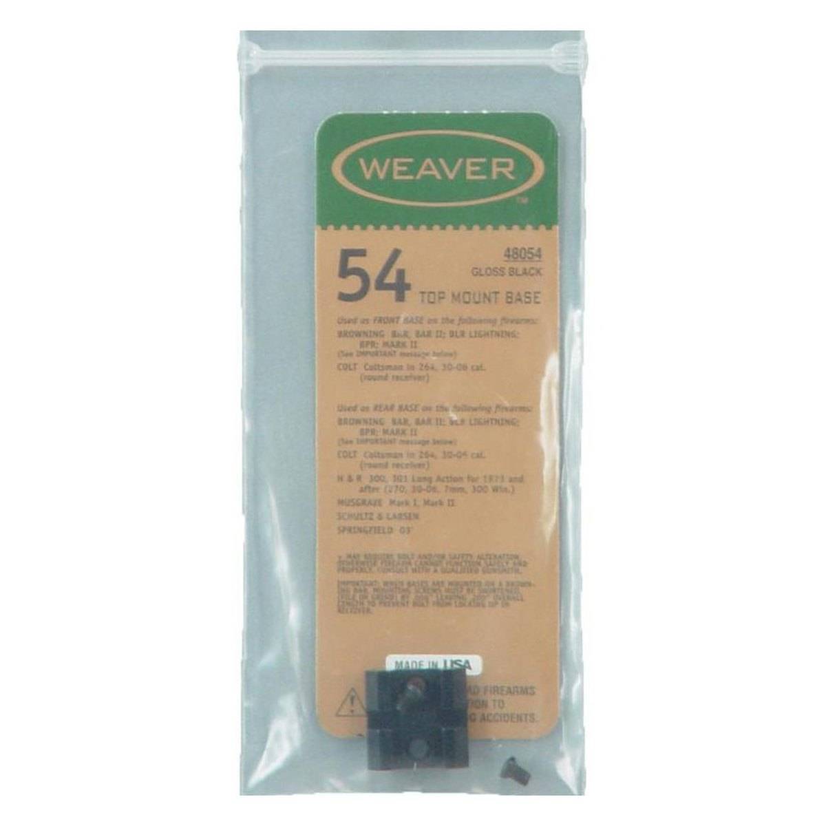 Base delantera/trasera WEAVER Top Mount 54 - imagen 2