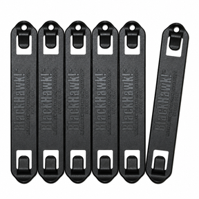 Clips Blackhawk S.T.R.I.K.E. PALS/MOLLE | Pack de 6 — Negro / 5 pulgadas