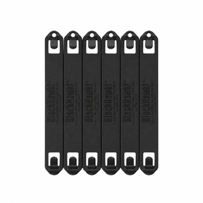 Clips Blackhawk S.T.R.I.K.E. PALS/MOLLE | Pack de 6 — Negro / 7 pulgadas
