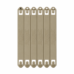 Clips Blackhawk S.T.R.I.K.E. PALS/MOLLE | Pack de 6 — Coyote / 9 pulgadas
