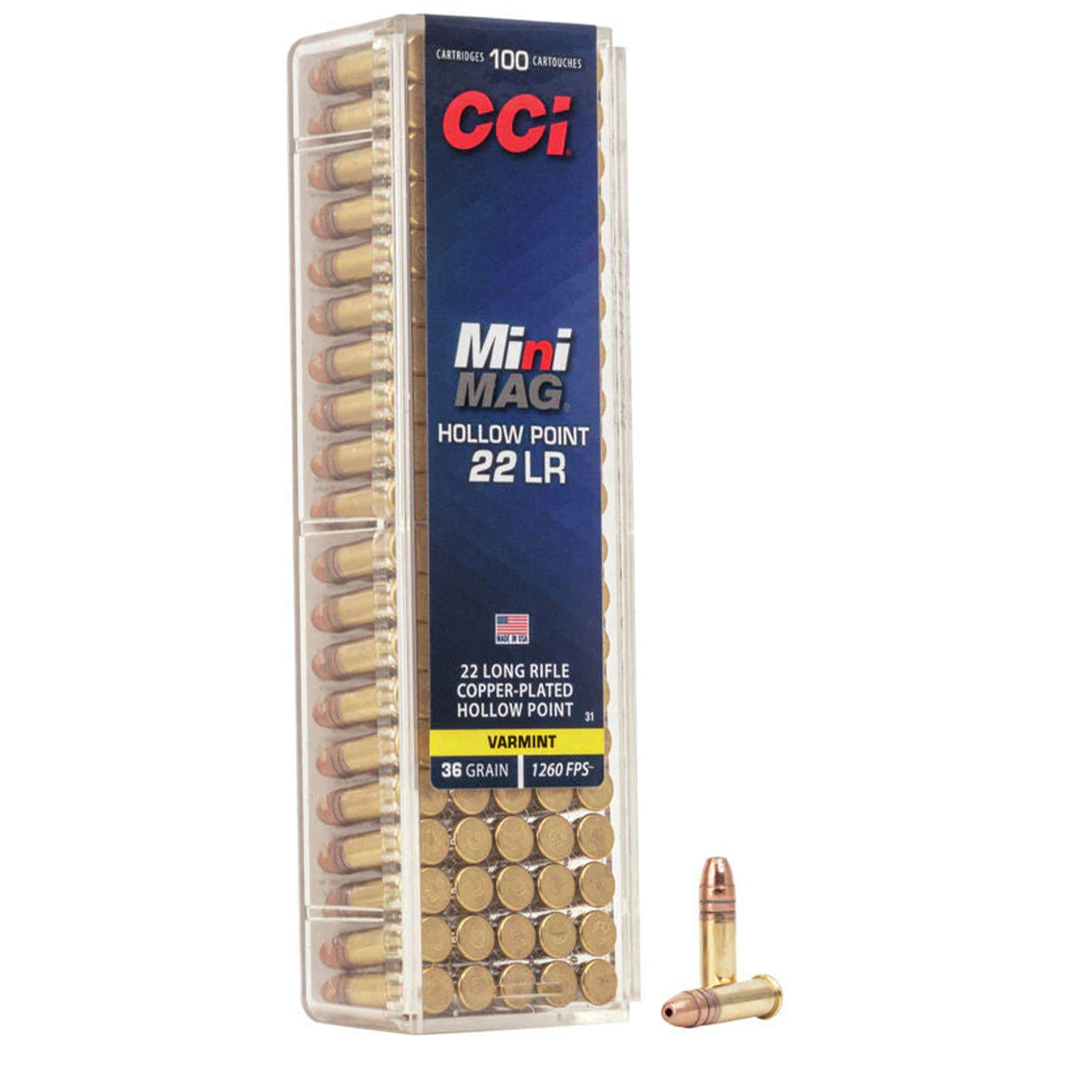 Munición CCI Mini-Mag - .22 LR - 36 grains - CPHP