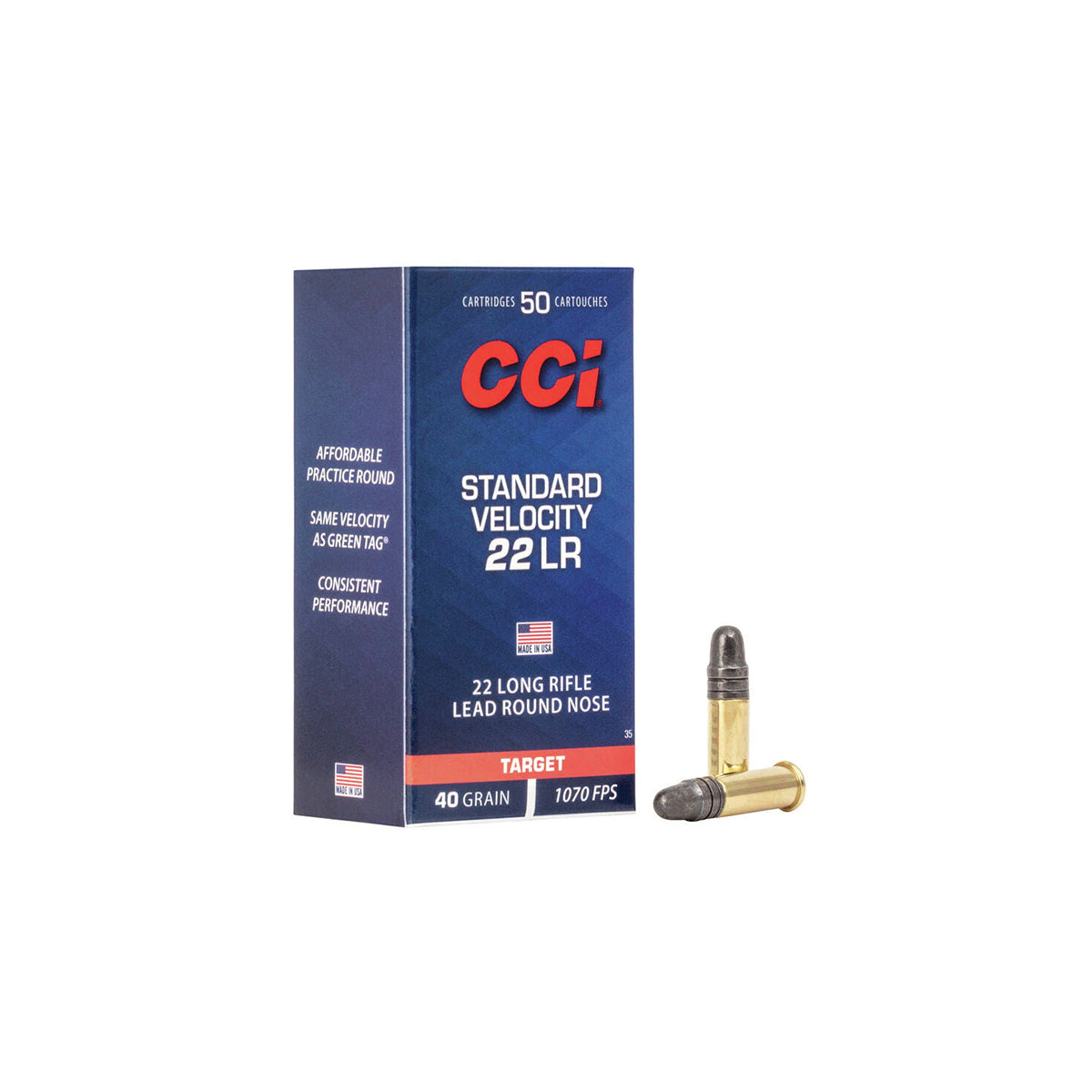 Munición CCI Standard Velocity - .22 LR - 40 grains - LRN