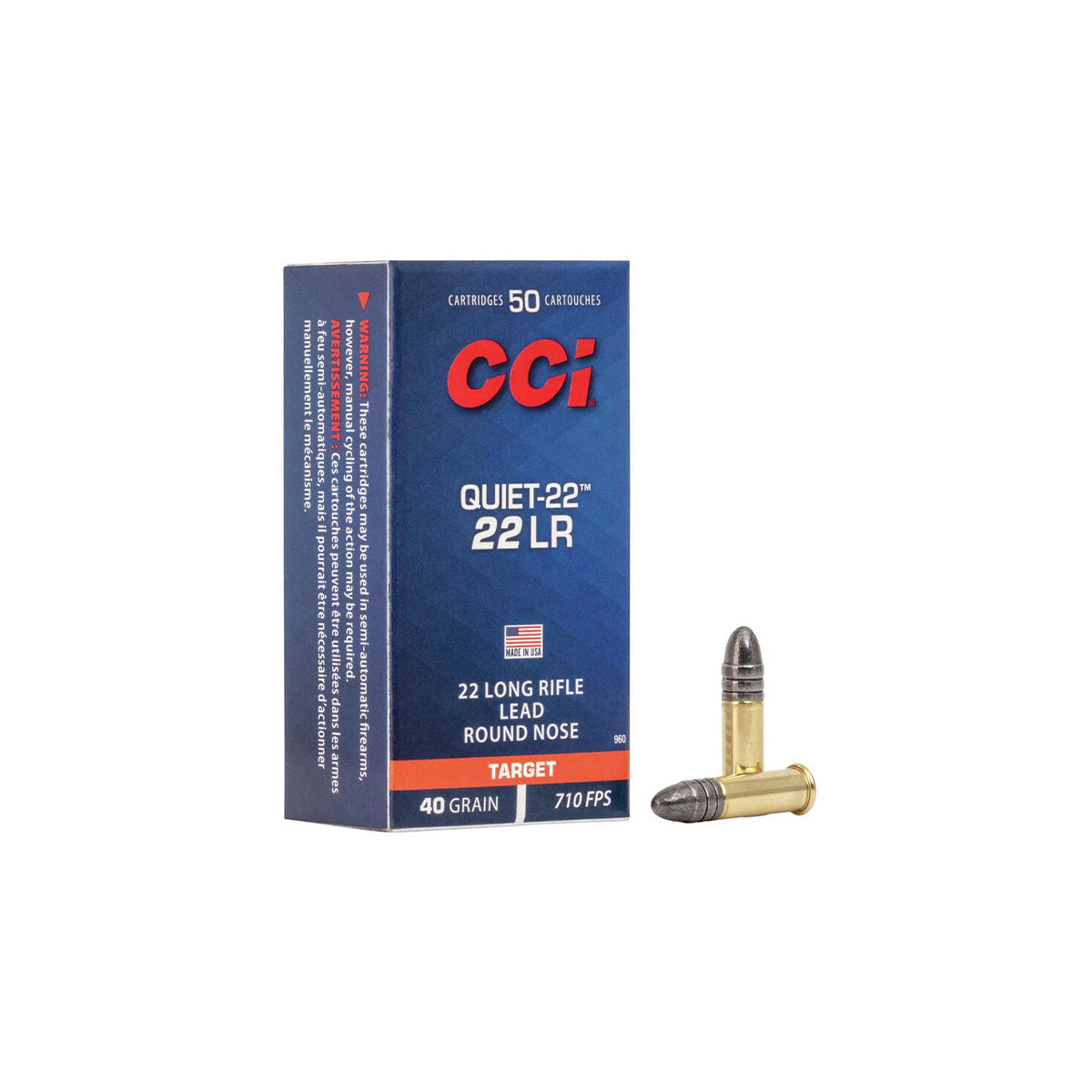 Munición CCI Quiet-22 - .22 LR - 40 grains - LRN