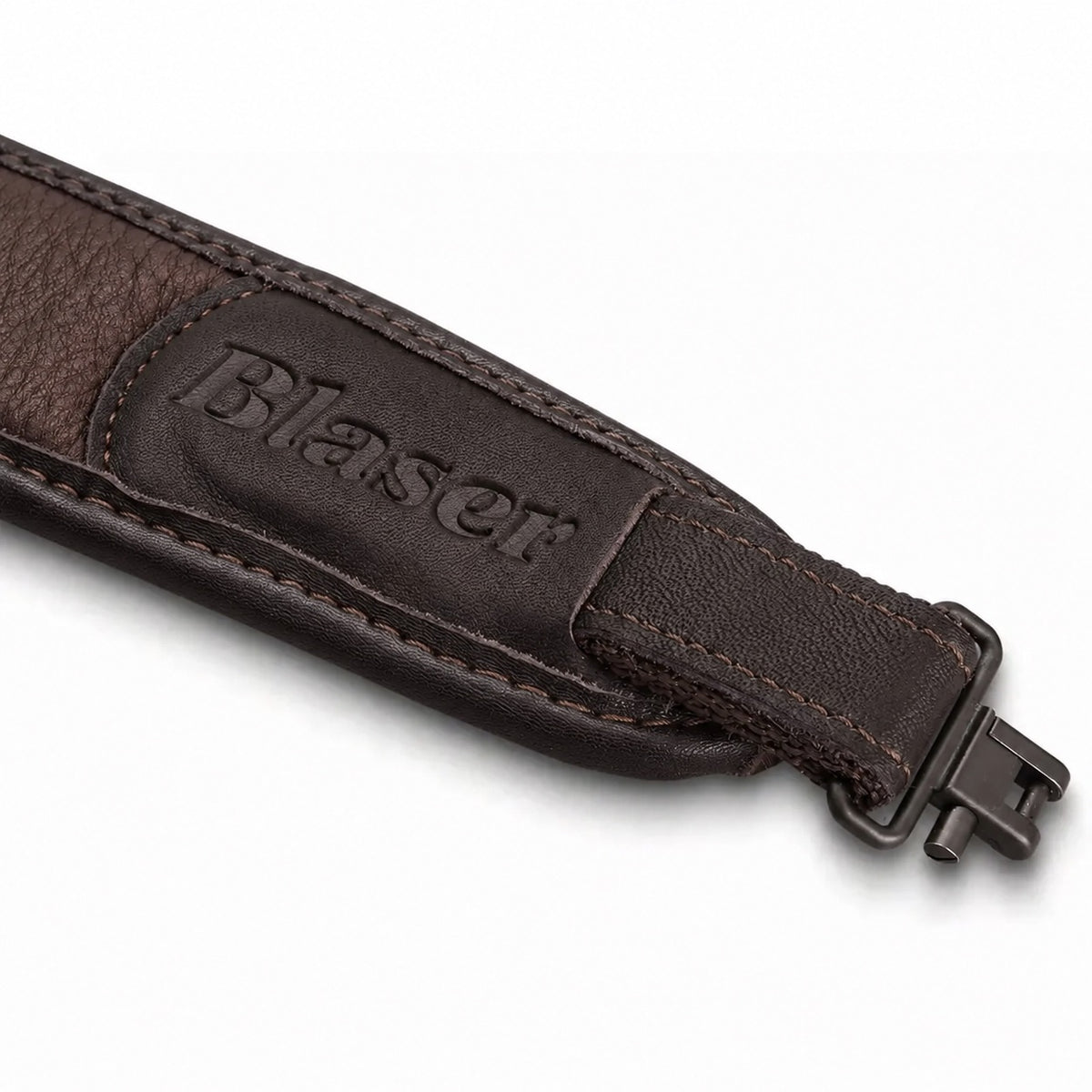 Correia Porta-Arma em Couro Bicolor Castanho Escuro Blaser