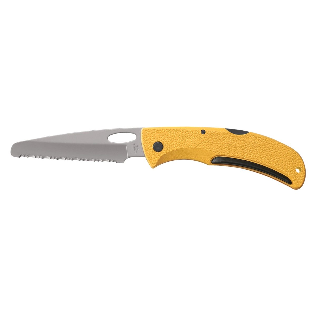 Cuchillo plegable de rescate E-Z Out Rescue amarillo GERBER