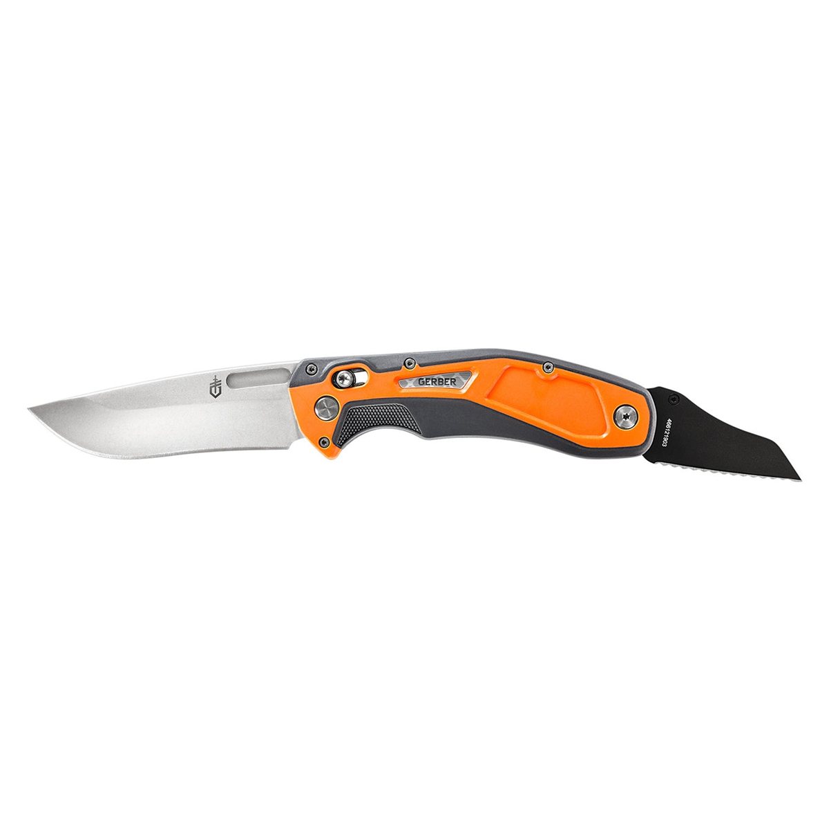 Cuchillo plegable Randy Newberg DTS filo mixto naranja/negro GERBER - foto 2
